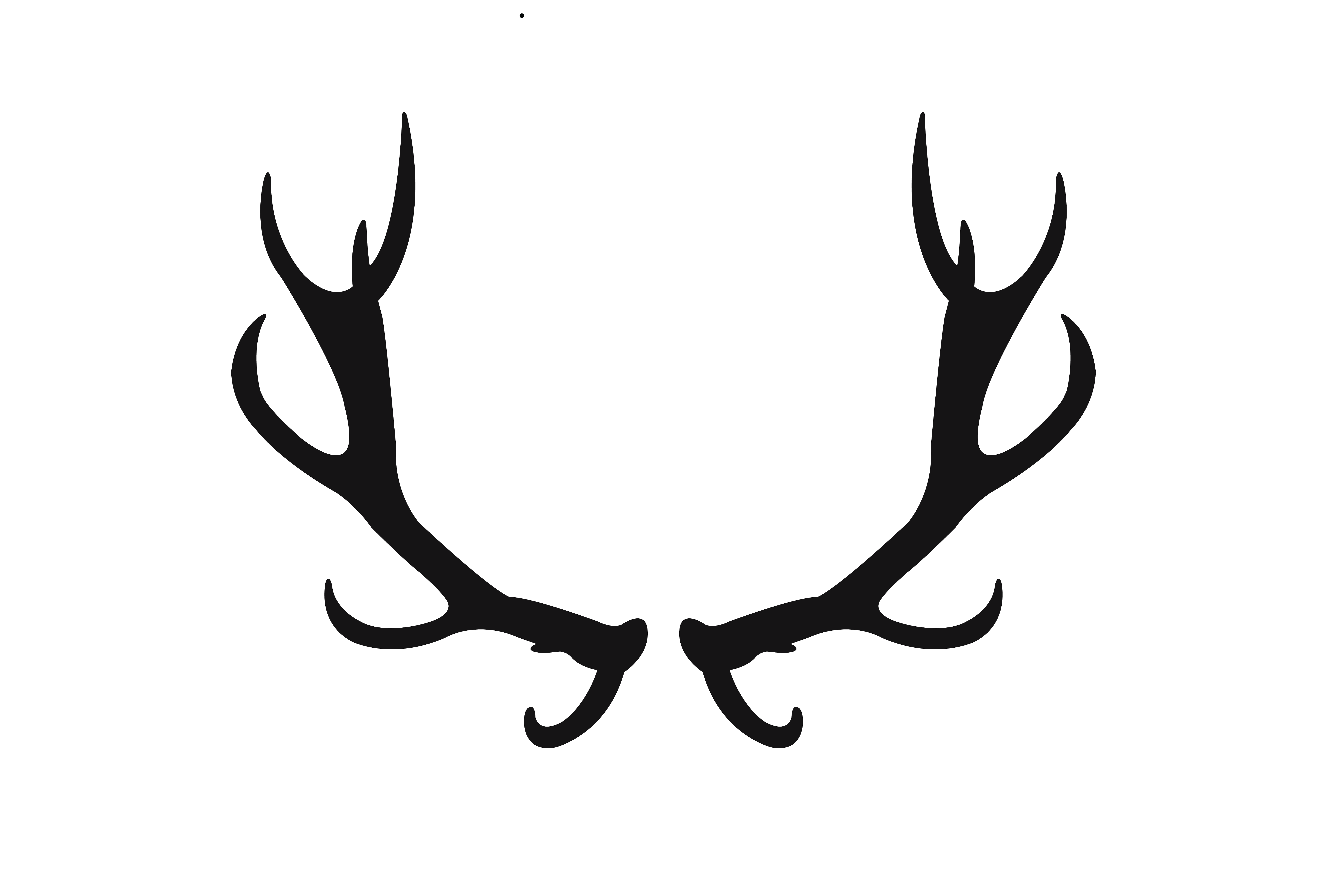 silhouette of deer antlers