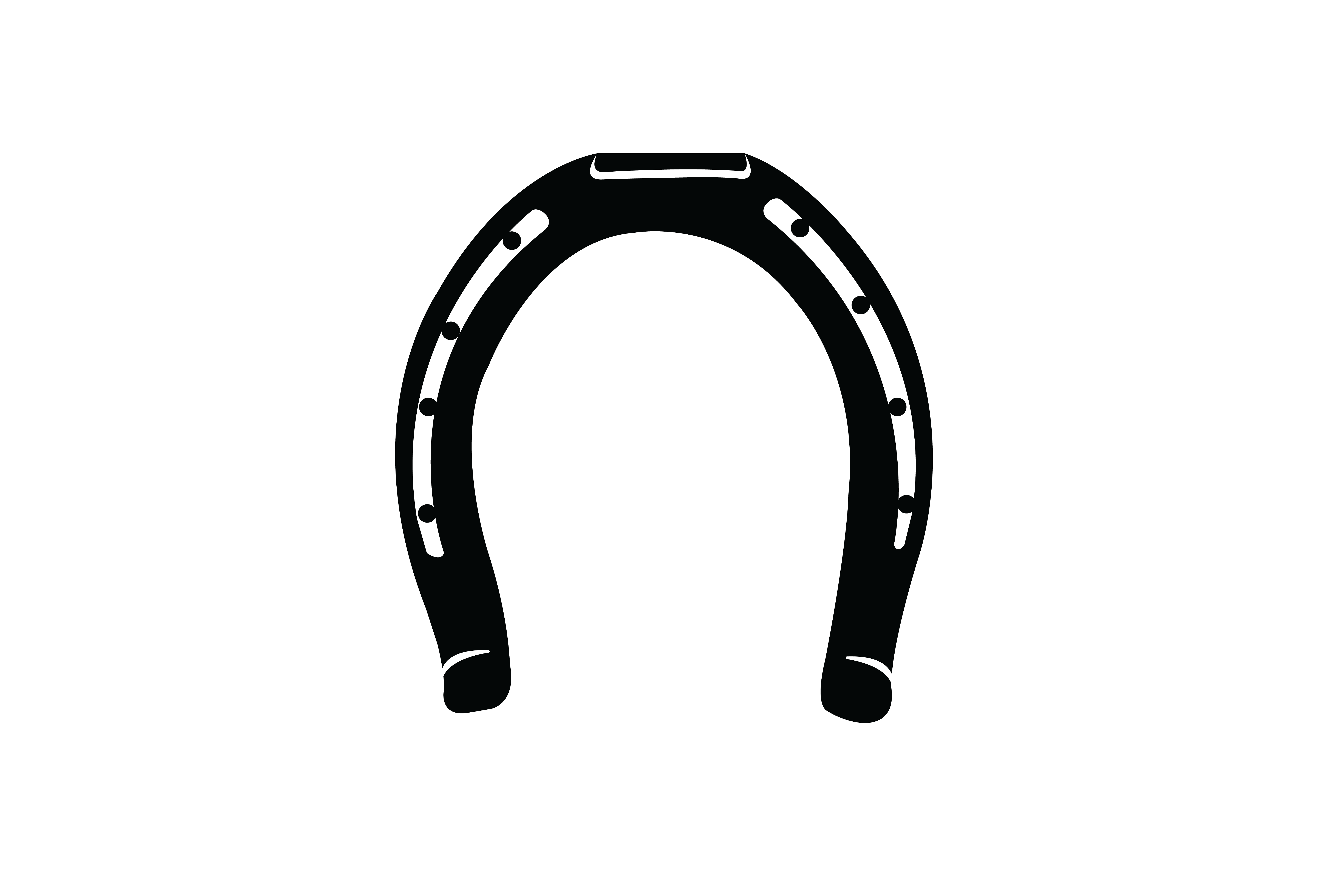 silhouette of a horseshoe